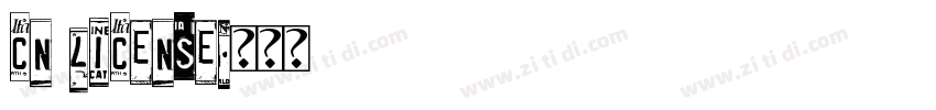 CN License字体转换